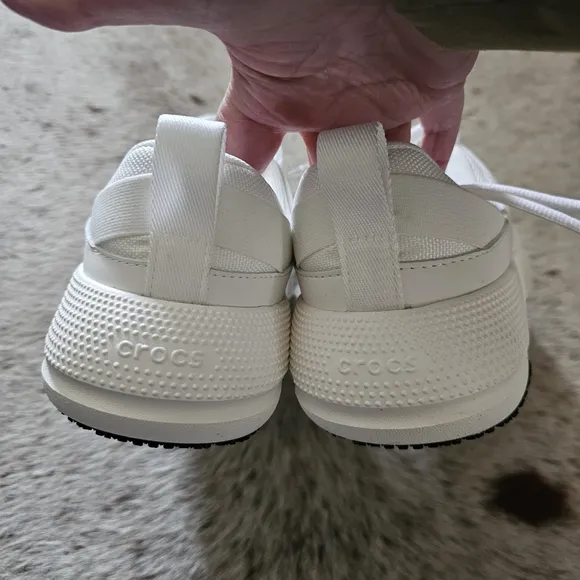 Crocs On The Clock Men's Sneaker Slip Resistant Work Shoes White NEW