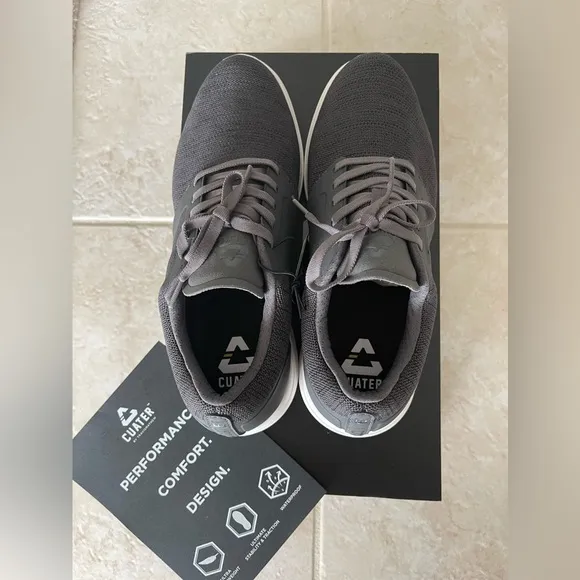 Cuater by Travis Matthew Men’s MoneyMaker Heather Grey Pinstri Golf Shoe Sz. 8.5