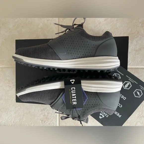 Cuater by Travis Matthew Men’s MoneyMaker Heather Grey Pinstri Golf Shoe Sz. 8.5