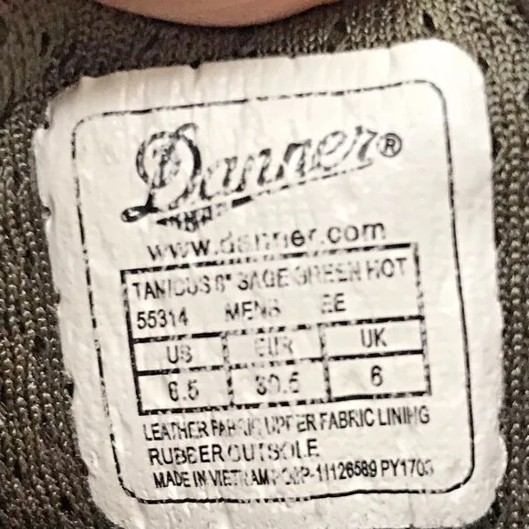 Danner Tanicus  Boots Men's 6.5 Sage Green 55314 Waterproof Combat Tactical Shoe
