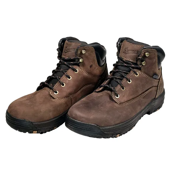 Danner Womens Size 7 W Caliper 5&quot; Brown Leather Waterproof Work Boots 19460