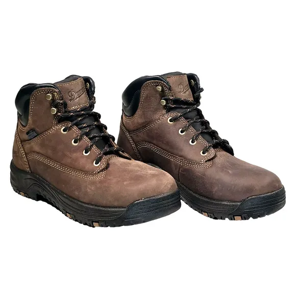 Danner Womens Size 7 W Caliper 5&quot; Brown Leather Waterproof Work Boots 19460