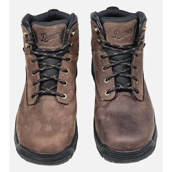 Danner Womens Size 7 W Caliper 5&quot; Brown Leather Waterproof Work Boots 19460