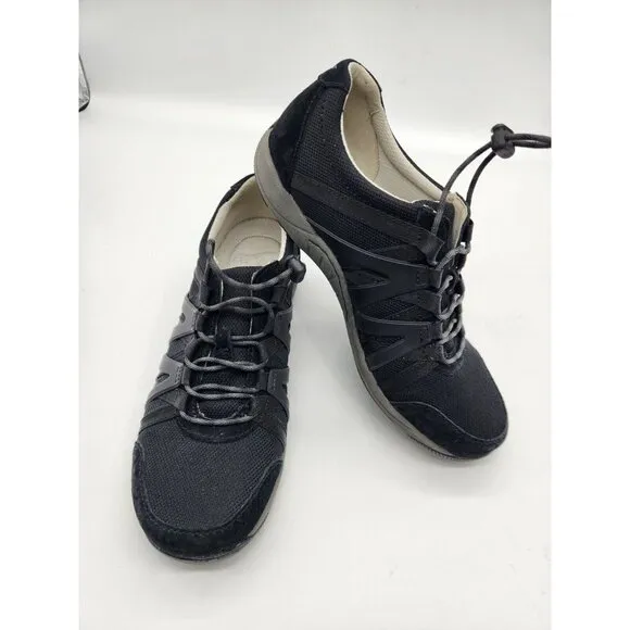Dansko Henriette Womens Size 37 Black Suede Comfort Walking Sneakers Shoes (155)