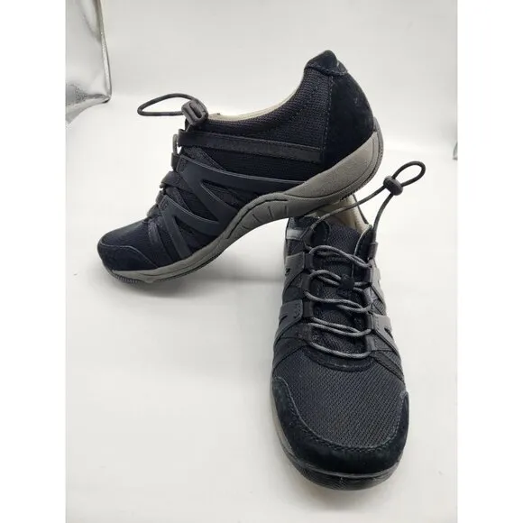 Dansko Henriette Womens Size 37 Black Suede Comfort Walking Sneakers Shoes (155)