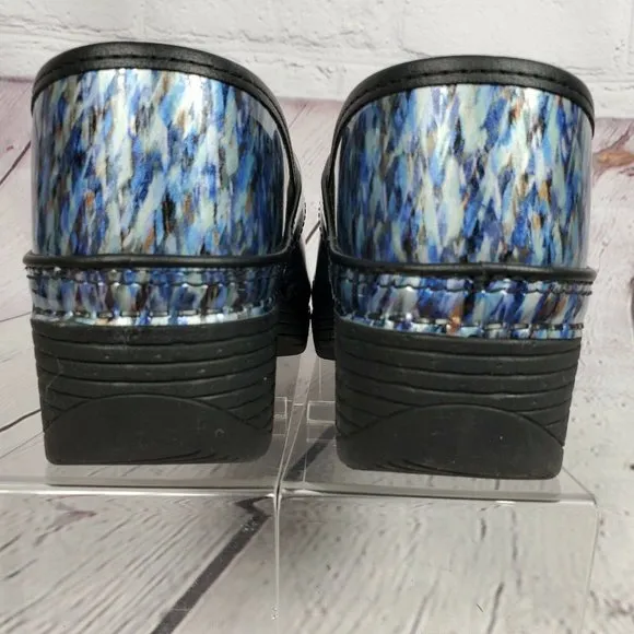 Dansko Women's Size US 6.5 - 7 Eur 37 LT Pro Blue Waves Clogs Shoes