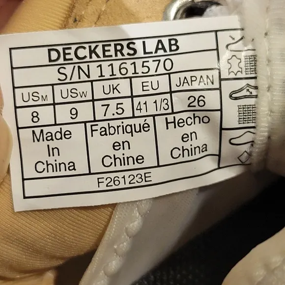 Decker X Lab X-Scape Men's Size 8 New Buck White And Beige Unisex