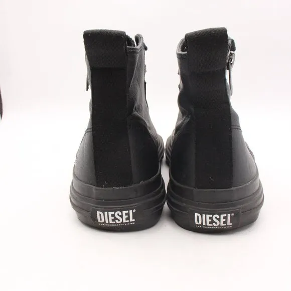 Diesel S-ATHOS DV Mid Men's Size 12 Black Sneakers Zip Lace Up Shoes RN93243