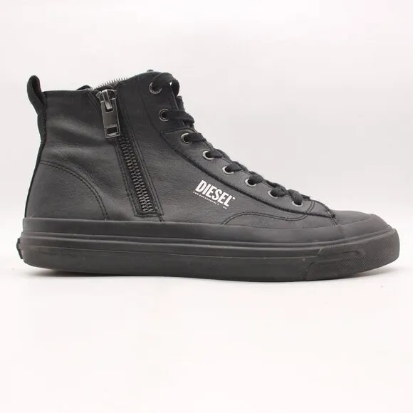 Diesel S-ATHOS DV Mid Men's Size 12 Black Sneakers Zip Lace Up Shoes RN93243