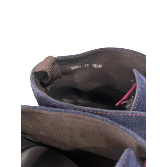 Donald J Pliner Siro-02 Navy Suede Mens Chukka Boots Dress Shoes Size 10.5M