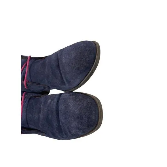 Donald J Pliner Siro-02 Navy Suede Mens Chukka Boots Dress Shoes Size 10.5M