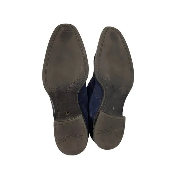 Donald J Pliner Siro-02 Navy Suede Mens Chukka Boots Dress Shoes Size 10.5M