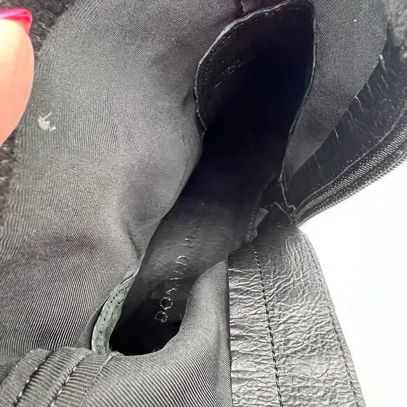 Donald Pliner Size 9 Italia Suede Boots Bootie Black 3&quot; Stiletto Heel Zip Ankle