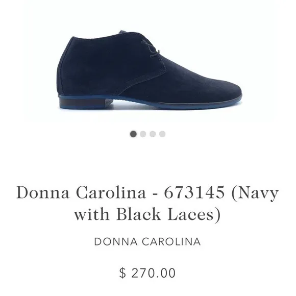 Donna Carolina navy blue with a silver shine fur lines walking shoes size42