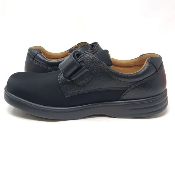 Dr Comfort Annie X Women Size 11M Black Lycra Leather Orthopedic Diabetic Shoes