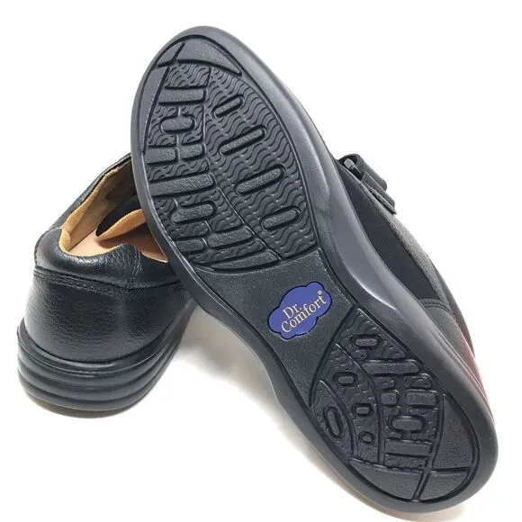 Dr Comfort Annie X Women Size 11M Black Lycra Leather Orthopedic Diabetic Shoes