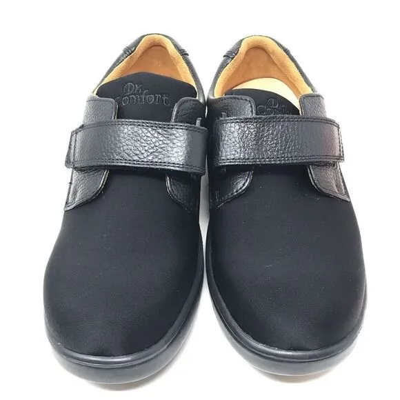 Dr Comfort Annie X Women Size 11M Black Lycra Leather Orthopedic Diabetic Shoes