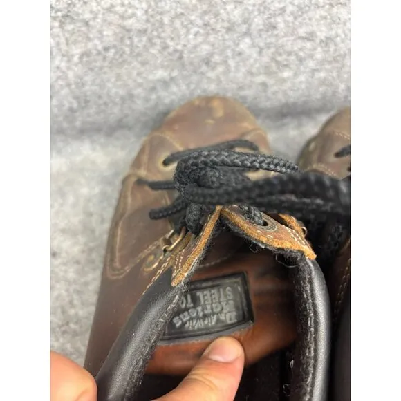 Dr. Doc Martens Industrial Steel Toe Safety Shoes Men's 9 Brown Leather 1993