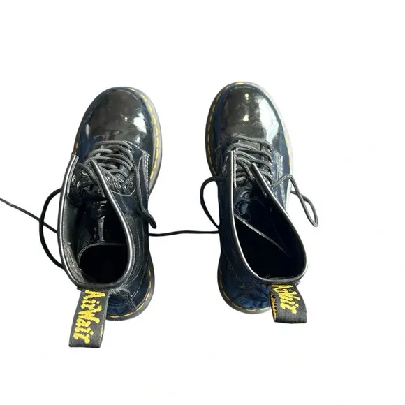 Dr. Martens 1460 Women’s Patent Leather Lace Up Boots in Black Size 7