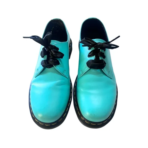 Dr. Martens 1461 Peppermint Green Smooth Leather Oxford Shoes Size 8 Men's Aqua