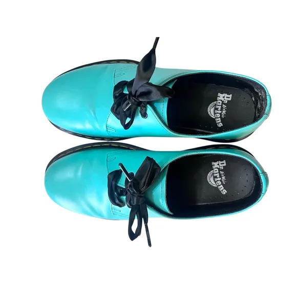 Dr. Martens 1461 Peppermint Green Smooth Leather Oxford Shoes Size 8 Men's Aqua