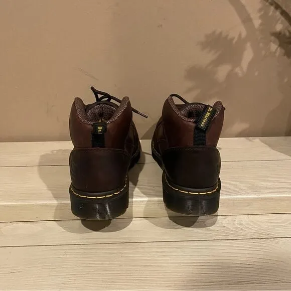 Dr Martens Brown Industrial Steel Toe Safety Boots Size U.S. M 9 / W 10 EUC