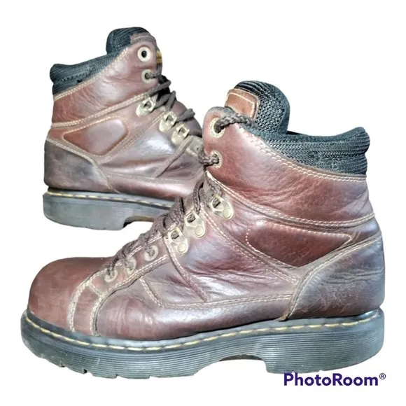 Dr Martens Industrial brown leather safety toe work boots size 9 mens/10 womans