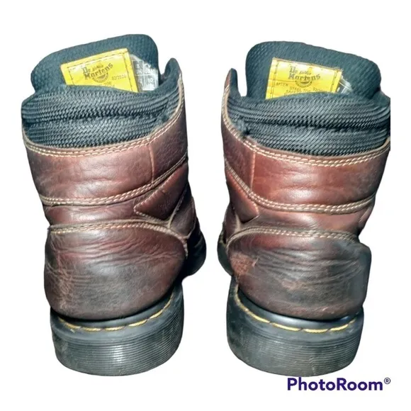 Dr Martens Industrial brown leather safety toe work boots size 9 mens/10 womans