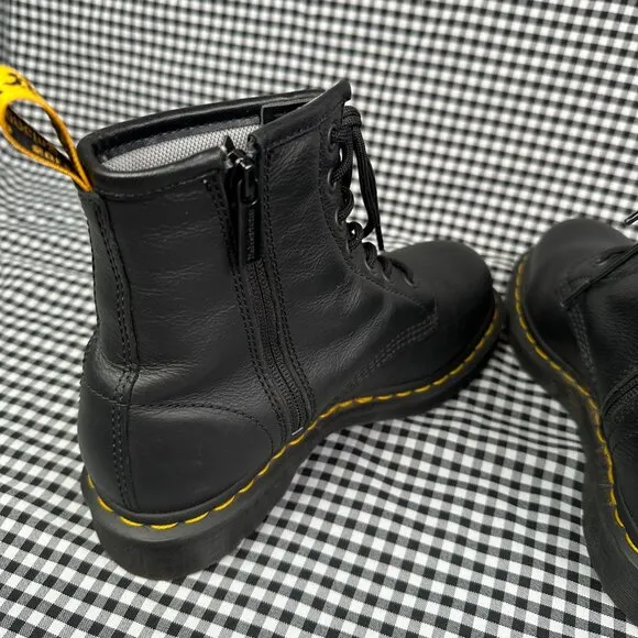 Dr Martens Industrial Steel Safety Toe 1460 Black Work Boots Women's 6 / EU 37