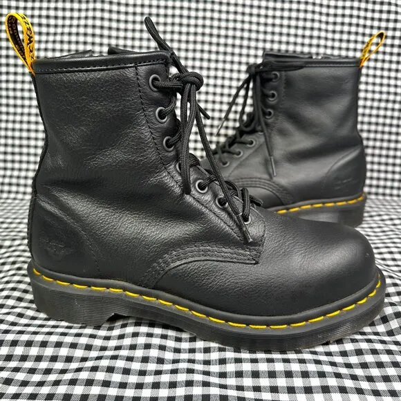 Dr Martens Industrial Steel Safety Toe 1460 Black Work Boots Women's 6 / EU 37