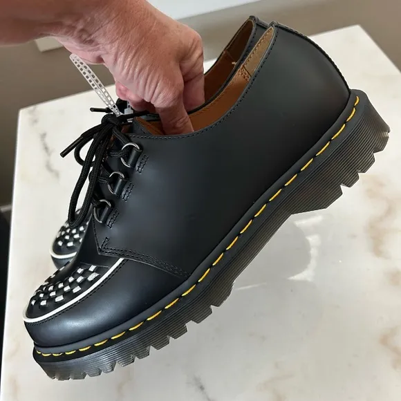 Dr. Martens Ramsey Black with White Toe Stitching Men's Shoes Size 12 New