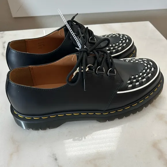 Dr. Martens Ramsey Black with White Toe Stitching Men's Shoes Size 12 New