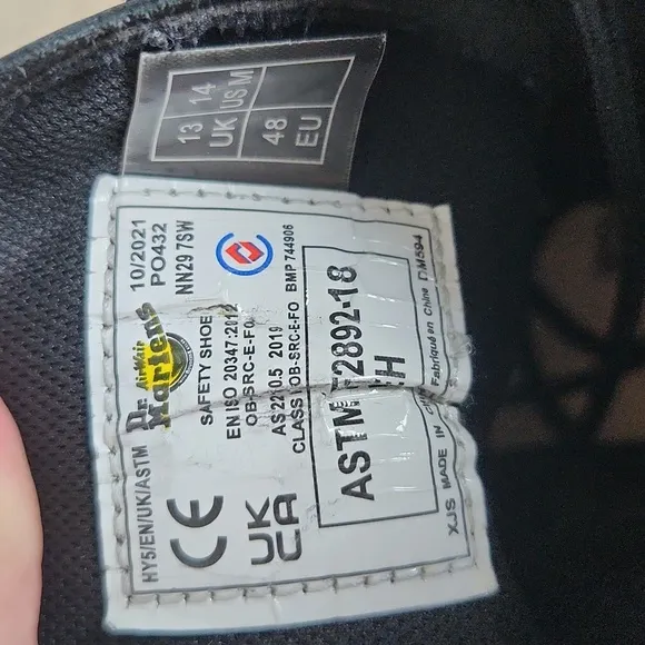 Dr. Martens Safety Boot Black Need Insoles