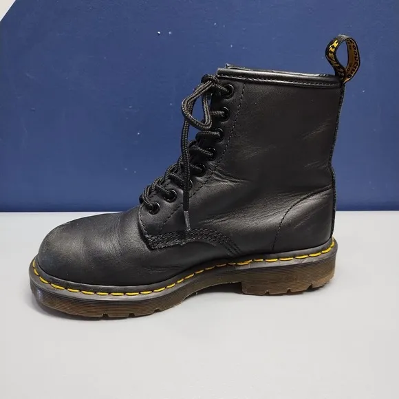 Dr Martens Safety Boots Unisex 5M/6W Black Slip Resistant Round Toe Lace Up EUC