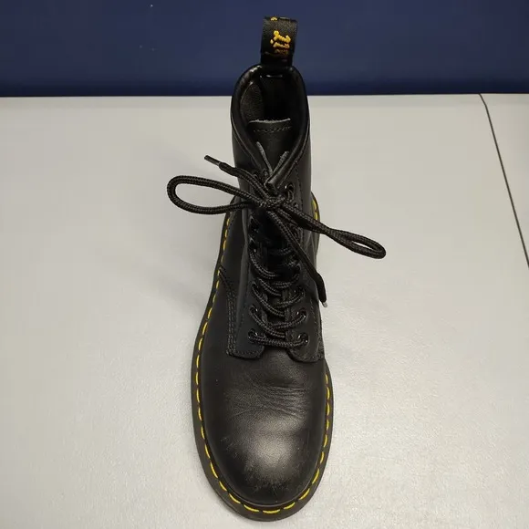 Dr Martens Safety Boots Unisex 5M/6W Black Slip Resistant Round Toe Lace Up EUC