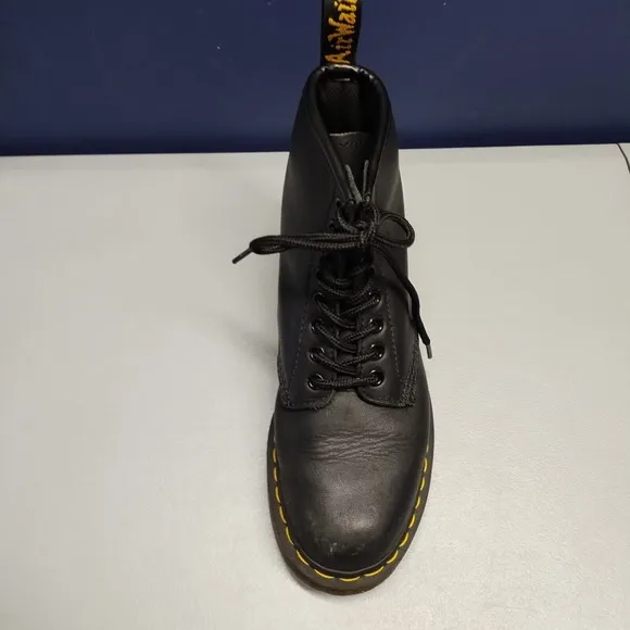 Dr Martens Safety Boots Unisex 5M/6W Black Slip Resistant Round Toe Lace Up EUC