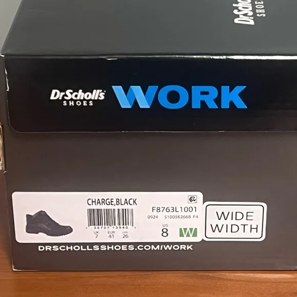 Dr. Scholl's Men's Charge Wide Slip and Oil Resistant Safety Work Boot Sz 8 Wide