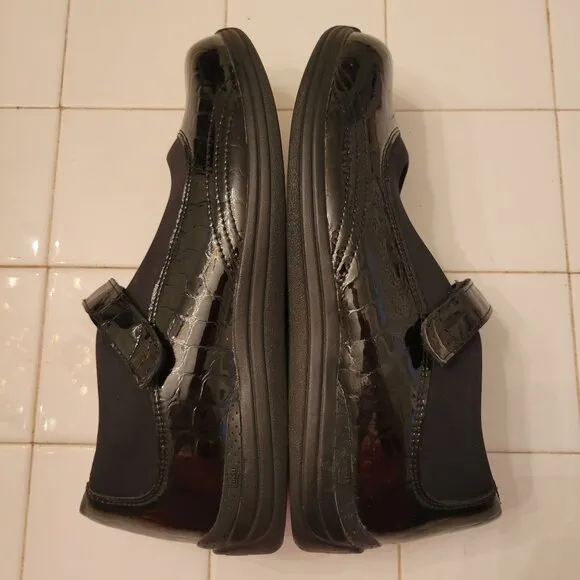 Drew Orthopedic Shoes 9.5W Black Patent Leather Mary Jane Comfort ROSE