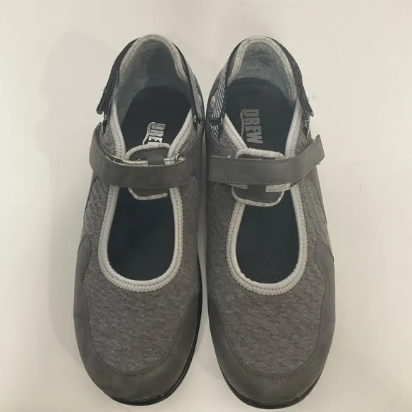 Drew Women’s Buttercup Grey Combo Orthopedic Self Adhesive Strap Comfy Shoes 9.5