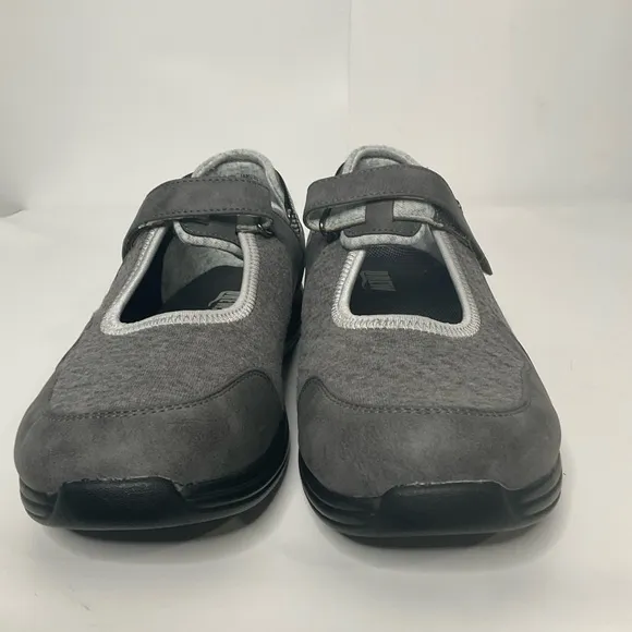 Drew Women’s Buttercup Grey Combo Orthopedic Self Adhesive Strap Comfy Shoes 9.5