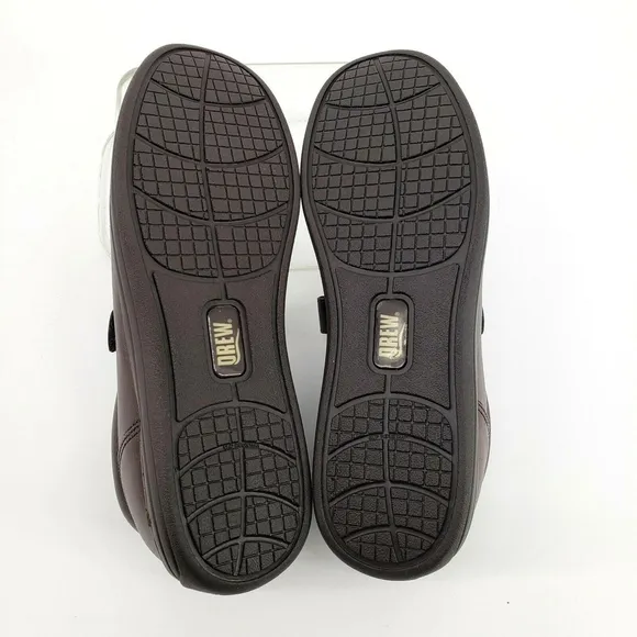 Drew Womens Orthopedic DiabeticBrown Flat Mary Janes Shoes Size 8.5 M