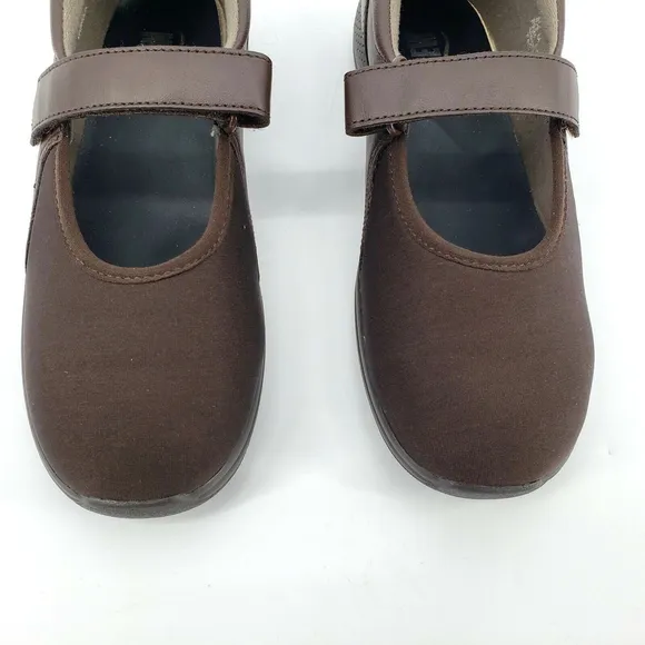 Drew Womens Orthopedic DiabeticBrown Flat Mary Janes Shoes Size 8.5 M
