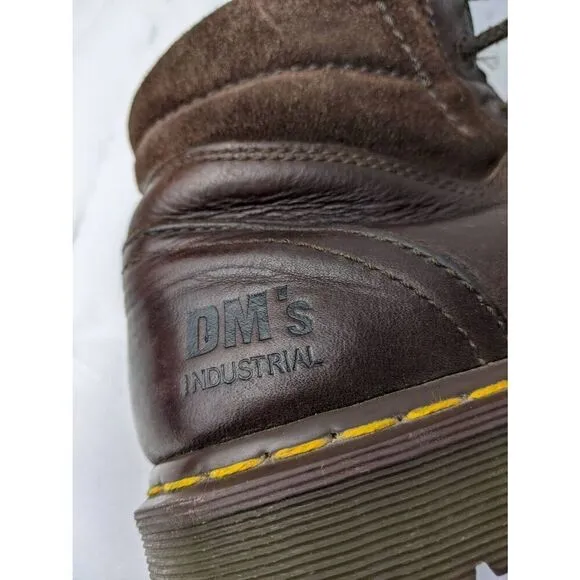 Dr. Martens Industrial Steel Toe Brown Boots Men's Sz 10 US AirWair Safety Shoe