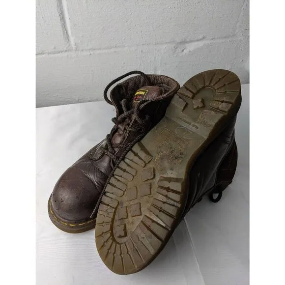 Dr. Martens Industrial Steel Toe Brown Boots Men's Sz 10 US AirWair Safety Shoe