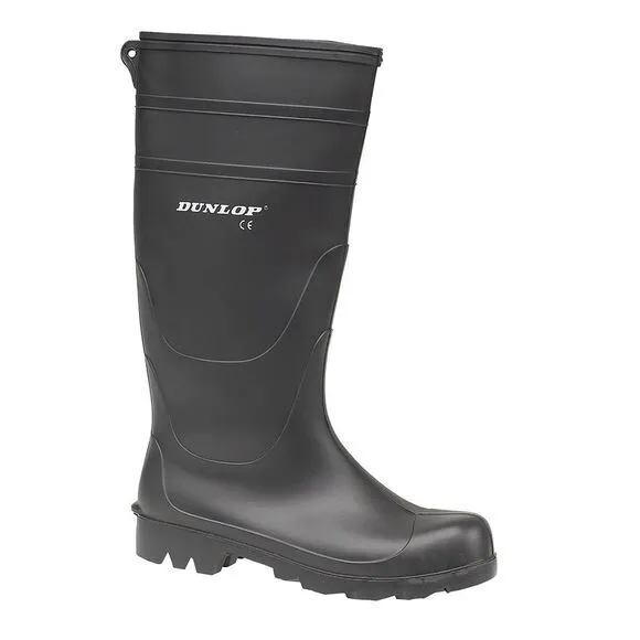 Dunlop Universal PVC Welly / Mens Wellington Boots / Rain Boots / Black