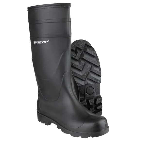 Dunlop Universal PVC Welly / Mens Wellington Boots / Rain Boots / Black