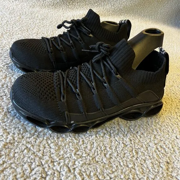 Dykhmily Shoes Mens 6.5 Black Steel Toe Work Shoes D91868