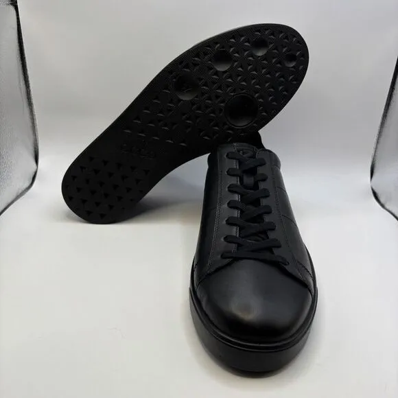 ECCO Men's Street Lite Retro Sneaker Black Leather Shoes EU 47 Size 13 - 13.5 US