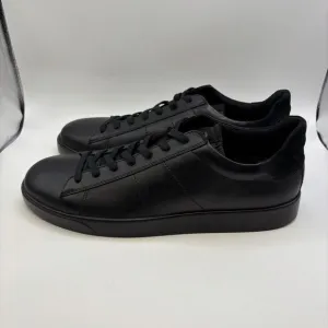 ECCO Men's Street Lite Retro Sneaker Black Leather Shoes EU 47 Size 13 - 13.5 US