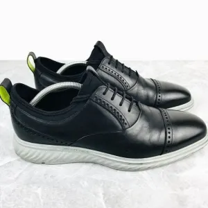 ECCO ST.1 Hybrid Lite Luxe Tie Oxford Mens‎ Size 11 Shoes Black Leather Cap toe